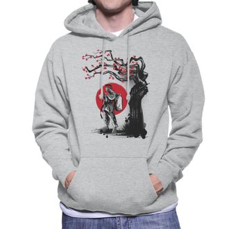 Cloud City 7 Street Fighter Ryu Fighter Under The Sun Mens Hooded Sweatshirt Heather Grey