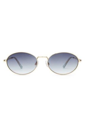 AIRE Ephermeris 56mm Oval Sunglasses in Gold /Cool Smoke Grad at Nordstrom