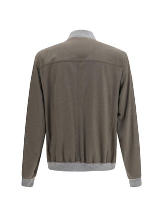 Brunello Cucinelli Mens Cashmere Jacket Military Green (capra Hircus)