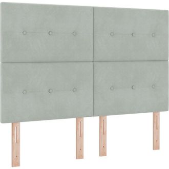 vidaXL Cabecero Montaje En La Pared Gris Claro 160 Cm Terciopelo Vidaxl
