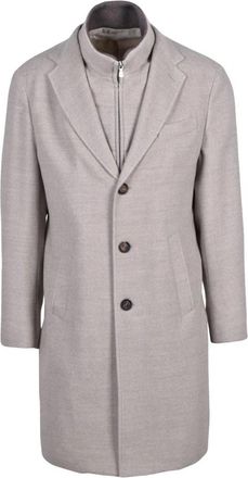 Eleventy Cappotto - Heren - Mantel - Grijs - M - Wol - Jassen