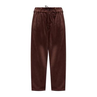 Yohji Yamamoto Broeken, Dames, Bruin, S, Wijde broek