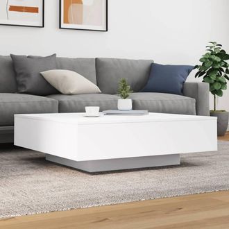 Berkfield Home Modern Coffee Table White 100x100x31 cm Engineered Wood | Size: 100 x 100 x 31 cm