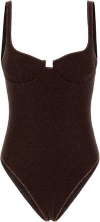 Os&eacute;ree Lumi&egrave;re Shell Maillot - Dames - Badpakken - Bruin - S - Nylon - Badmode