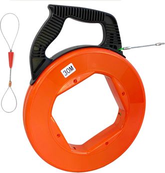 OEM Cinta De Tracci&oacute;n De 30 M, Punta De Aguja, Acero Flexible, Carcasa De Abs, Para Instalaci&oacute;n De Cableado El&eacute;ctrico