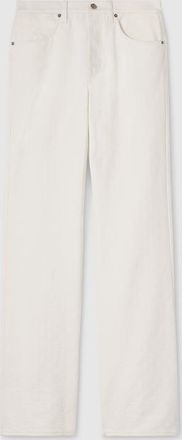 Gucci GG Cotton Denim Jacquard Pants, Size 28, White, Ready-to-wear