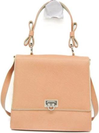 Ferragamo Pre-owned Handtas - Dames - Vintage Handtas - Oranje - ONE Size - Leer - Vintage