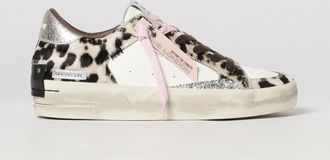 Crime London Sneakers basse Skate in pelle con inserti animalier in cavallino
