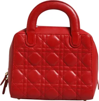 Dior Small Dior Toujours Bag Black Macrocannage Womens Calfskin (Pre-Owned)