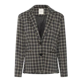 Part Two Dark Navy Check Blazer Jacket - female - Part Two - Blazers - Multicolor - XS - Jackets