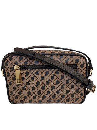 Gherardini Dark/Light Brown Geometric Leather Crossbody Bag