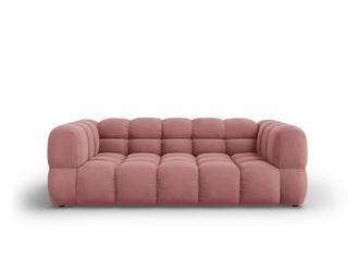 Cosmopolitan Design Sof&aacute; 3 plazas de terciopelo salm&oacute;n