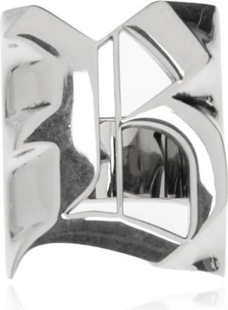 Balenciaga Rings, male, Gray, Size: 60 MM Logo Signet Ring