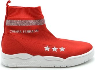 Chiara Ferragni High-Top Sneakers - Dames - Sneakers - Rood - 36 EU - Schoenen