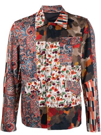Herno multi-print pattern shirt jacket - Blue