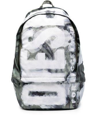 Diesel Rave X camouflage-print backpack - unisex - Polyester - OS - Green