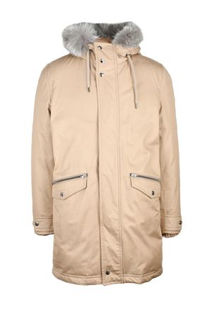 Herno Canvas Parka with Down - Beige