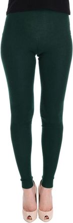 Dolce & Gabbana Luxe High-Waist Kasjmier Pantys - Dames - Leggings - Groen - 2XS - Kasjmier - Broeken