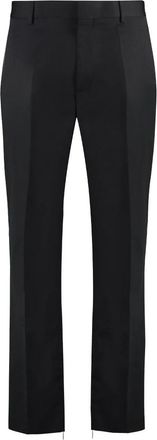 Off-white Virgin Wool Broeken - Heren - Nette broeken - Zwart - L - Leer - Broeken