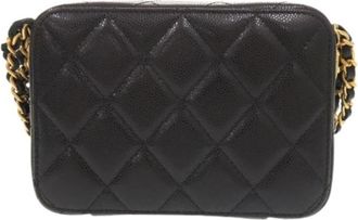 Chanel Pre-owned Vintage Schoudertas - Dames - Vintage Schoudertas - Zwart - ONE Size - Leer - Vintage