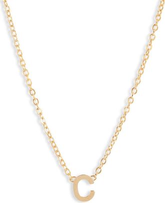 Set & Stones Cheyenne Initial Pendant Necklace in Gold /C at Nordstrom