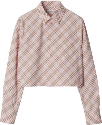 Burberry Camicia Vintage Check crop - Rosa