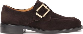 Kazar Schoenen, Dames, Bruin, 38 EU, Suède, Suède halfschoenen met band sluiting