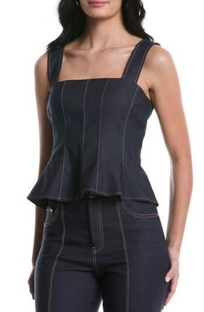 Shelli Segal Bustier Peplum Top in Dark Indigo at Nordstrom Rack, Size X-Large