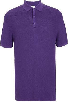 8 by YOOX ORGANIC COTTON-CACHEMERE BLEND KNITWEAR S/SLEEVE RIB POLO