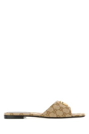 Gucci Beige Logo Sandals
