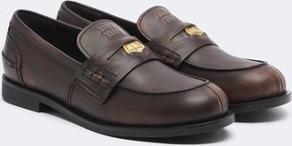 Miu Miu Mocasines de piel adornados
