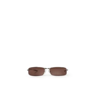 Balenciaga Accessoires, Dames, Bruin, ONE Size, Rechthoekige Zonnebril