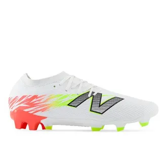 New Balance Unisex FURON TEAM FG V8 en Blanco/Rojo/Amarillo/Negro, Talla 41.5