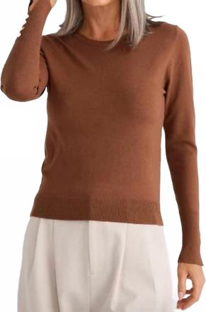 Brave & True St. James Knit Sweater In Chocolate