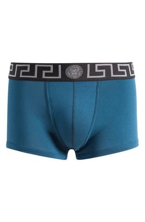 Versace Grecca Band Boxer Briefs in Blue Nero-Silver at Nordstrom, Size 5