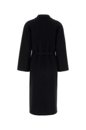 Jil Sander Womens Black Wool Coat 001 Exterior: Cappotti