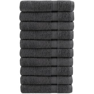 vidaXL Toallas Premium Solund 10 Unidades Antracita 100x200 Cm 600 Gsm Vidaxl