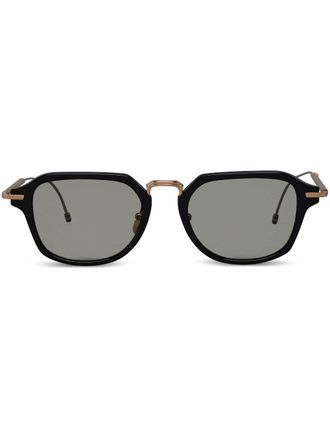 Thom Browne geometric-frame tinted sunglasses - Black