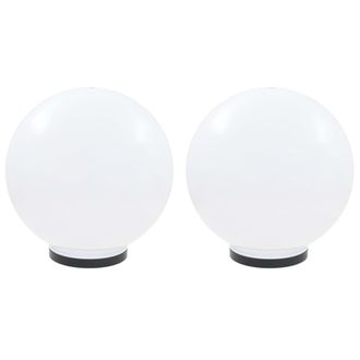 vidaXL Vidaxl - Juego De L&aacute;mparas De Bola Led 2 Piezas Esf&eacute;ricas 40 Cm Pmma