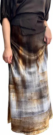 Avant Toi Gonna Seta Skirt In Antelope