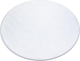 RugsX Rugsx - Alfombra De Lavado Moderna Lindo Circulo Blanco, Antideslizante, Peluda White Circulo 200 Cm