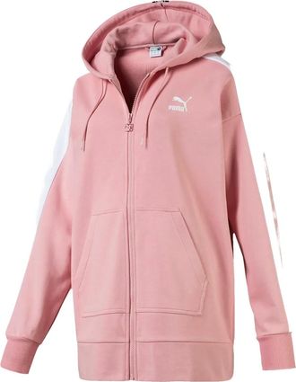 Puma Classics Tape T7 hoodie met rits - Roze