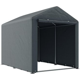 OUTSUNNY Carpa para herramientas 160x218x172 cm gris oscuro