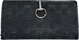 Gucci Pre-owned Vintage Portemonnee - Dames - Vintage Accessoires - Zwart - ONE Size - Leer - Vintage