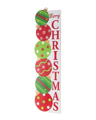 Glitzhome Led-Lighted Christmas Ornament Porch Leaner With Timer