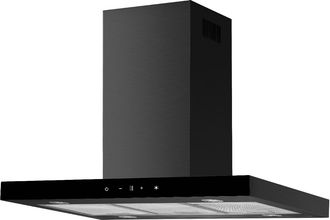 Respekta Cappa Aspirante Cappa Ad Isola Cappa A Camino Da 90 Cm Nero Opaco Touch Control Respecta