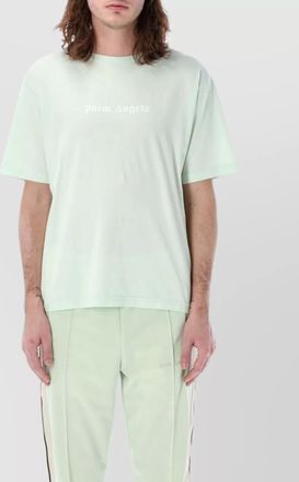 Palm Angels logo print cotton short sleeve t-shirt