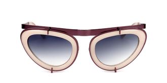 Linda Farrow ERDEM EDM3 C2 Womens Sunglasses White Size 50