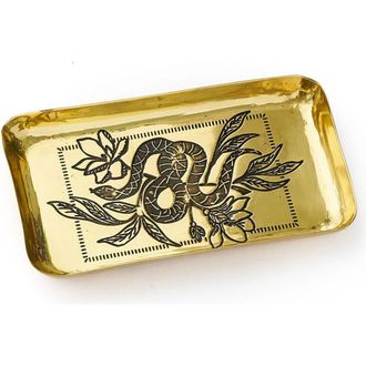 Matr Boomie Saanp Snake Rectangular Catch-all Tray - Etched Brass in Bronze at Nordstrom