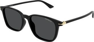 Montblanc MB0338S 001 Mens Sunglasses Black Size 52